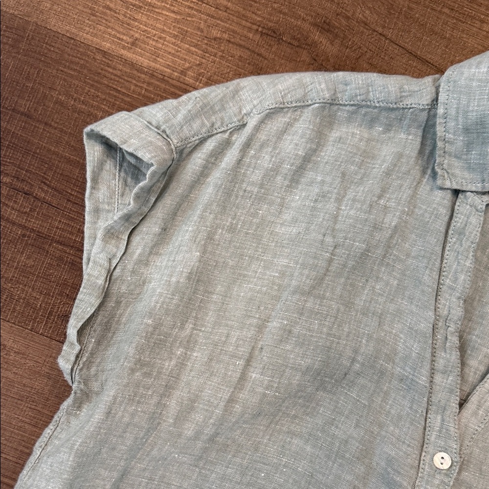 Rachel Zoe 100% linen Button Down blouse - Picture 3 of 9